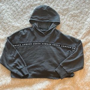 Under Armor Oversized Cropped hoodie- grey- Size Small